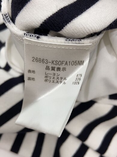 商品画像：7分袖ワンピース/40/レーヨン/WHT/ボーダー/26863-KSOFA105NM 4