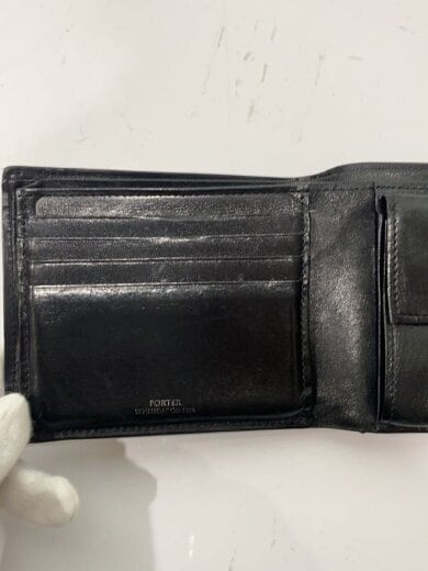 商品画像：2つ折り財布/レザー/BLK/無地/メンズ 9
