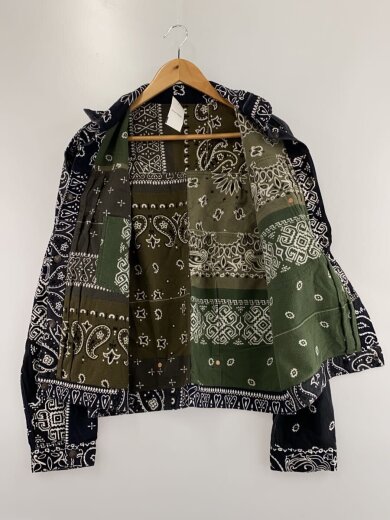 商品画像：ジャケット/XL/コットン/BLK/総柄/EK-1117// 3