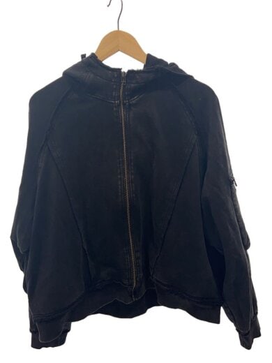 商品画像：ジップパーカー/M/コットン/BLK/無地/HA020231TO 1