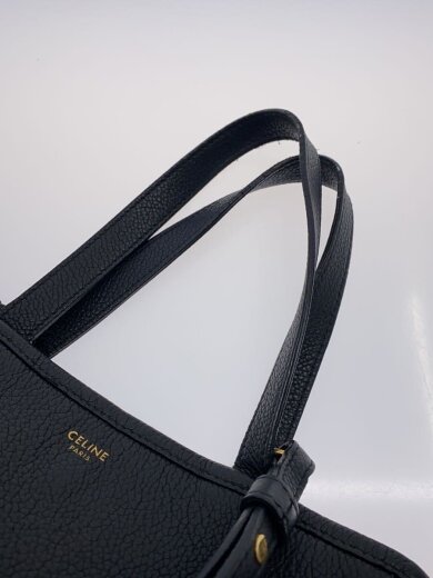 商品画像：持ち手剥がれ有/ショルダーバッグ/レザー/BLK// 3