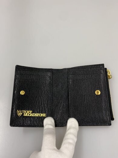 商品画像：2つ折り財布/レザー/BLK/レディース// 4