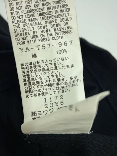 商品画像：Tシャツ/4/コットン/BLK/YA-T57-967// 5