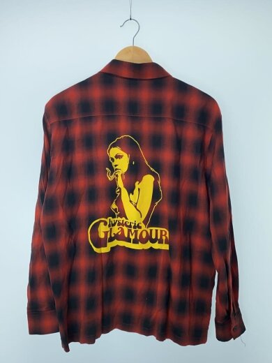 商品画像：SMOKING GIRL/長袖シャツ/L/コットン/レッド/オンブレCK/02233AH02 2