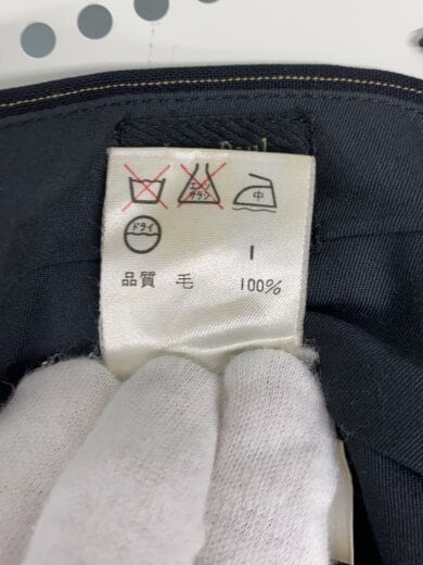 商品画像：スラックスパンツ/48/ウール/BLK/ストライプ 6