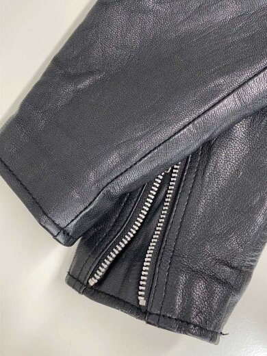 商品画像：シングルライダースジャケット/S/レザー/BLK/6040 5