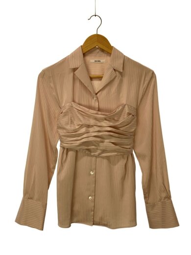 商品画像：長袖シャツ/one/ポリエステル/ピンク/ストライプ/SWFB255074 1