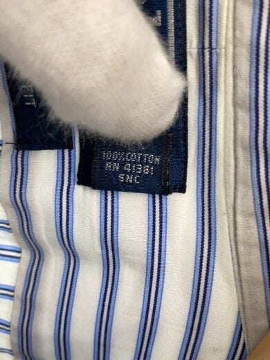 商品画像：長袖シャツ/17/コットン/WHT/ストライプ// 5