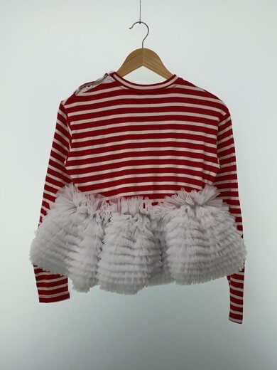 商品画像：長袖カットソー/FREE/コットン/RED/ボーダー/B41-TS085RDF// 2