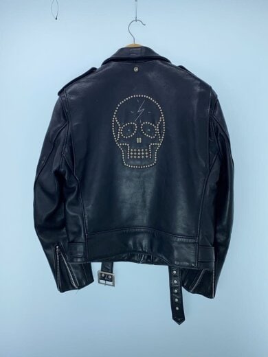 商品画像：レザージャケット・ブルゾン/42/レザー/BLK 2