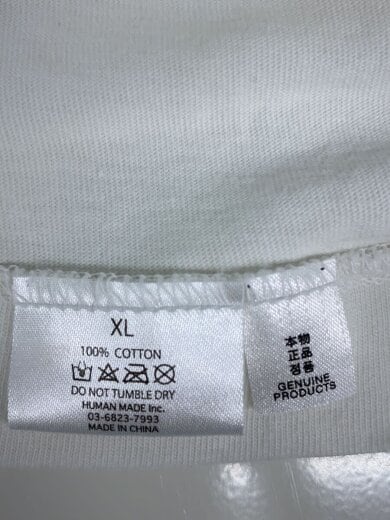 商品画像：Tシャツ/XL/コットン/WHT/無地 4