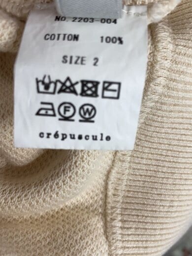 商品画像：ニット・セーター(薄手)/2/コットン/BEG/無地/2203-004// 4