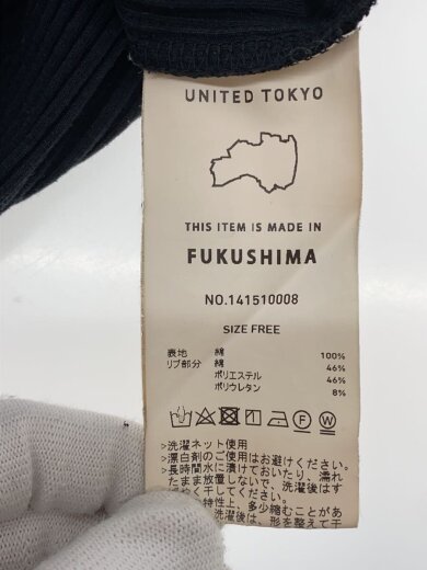 商品画像：長袖ワンピース/FREE/コットン/BLK/141510008/21AW/アシメシャーリングカット ワンピース// 4