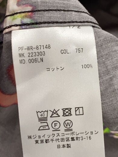 商品画像：長袖シャツ/M/コットン/BLK/花柄/PF-WR-87148// 4