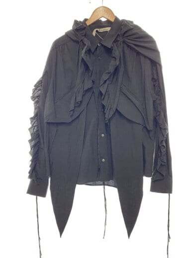 商品画像：25AW/ギャザーシャツ/1/コットン/BLK/MID25AW-SH05 1