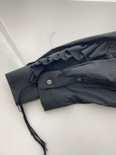 商品画像：25AW/ギャザーシャツ/1/コットン/BLK/MID25AW-SH05 6