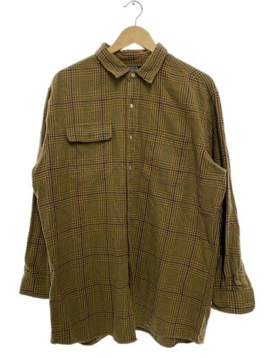 商品画像：DUNGAREEWORKSHIRT/長袖シャツ/LL/コットン/KHK/千鳥格子// 1