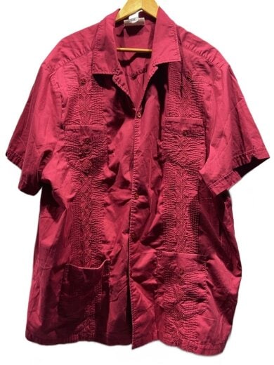 商品画像：S/キューバシャツ/3XL/コットン/RED/79-1231-4 1