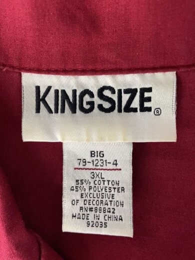 商品画像：S/キューバシャツ/3XL/コットン/RED/79-1231-4 3