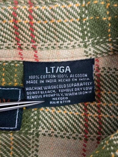 商品画像：N/90s~00s/FIELD&STREAM/長袖シャツ/L/コットン/CML/チェック 4