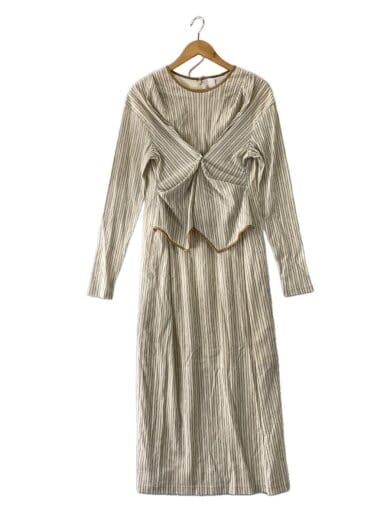 商品画像：D/COTTON CREPE TUCK ONE PIECE/2/コットン/IVO/ストライプ/12112-5342// 1