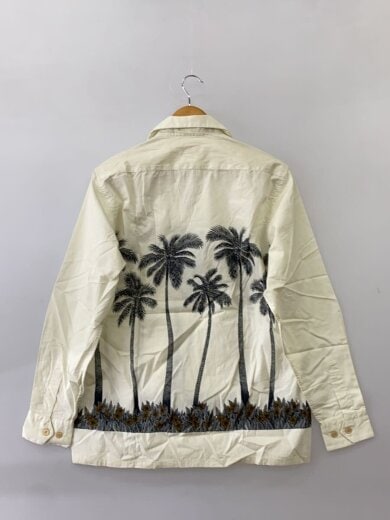 商品画像：タグ付/PALM TREE L/S HAWAIIAN SHIRT/長袖シャツ/S/コットン/CRM 2