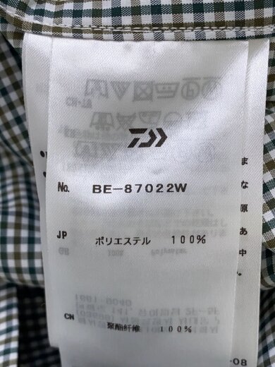 商品画像：テック ニュー アングラーズ オープン ギンガムシャツ/L/コットン/GRN/チェック/BE-87022W 4
