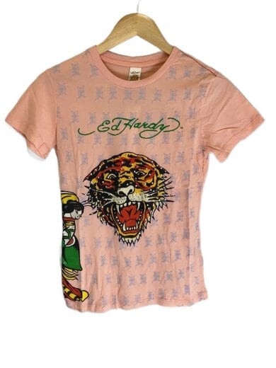 画像：Ed HardyTシャツ/L/コットン/PNK1