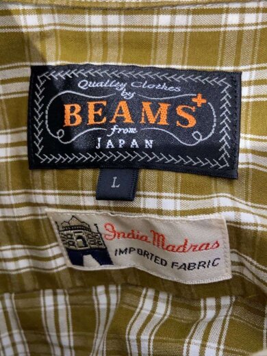 商品画像：Open Collar 80/2 Madras長袖シャツ/L/コットン/KHK/チェック/38-11-1913-13 3