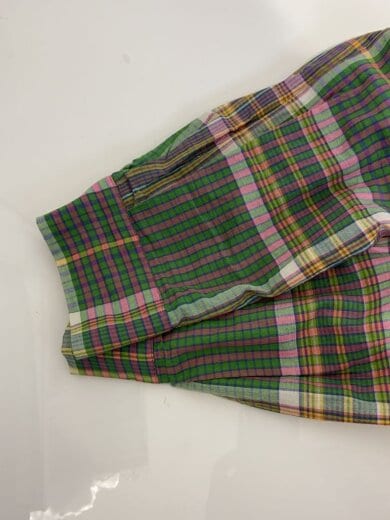 商品画像：Open Collar Madras/長袖シャツ/L/コットン/GRN/チェック/38-11-1926-139 6