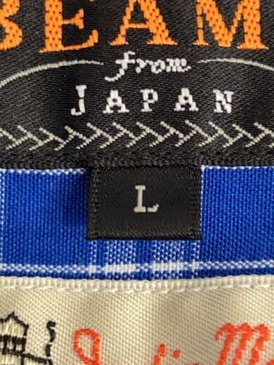 商品画像：長袖シャツ/L/コットン/BLU/チェック/38-11-1913-139// 4