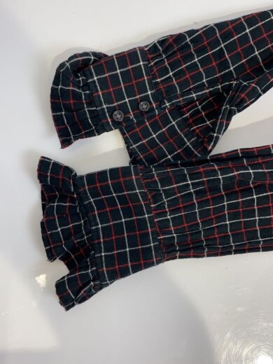 商品画像：長袖シャツ/4/コットン/BLK/チェック 5