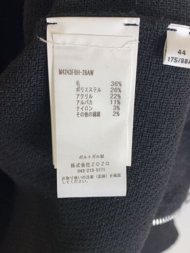 商品画像：ジップパーカー/44/ウール/BLK/無地/M4243FBH-26AW 5