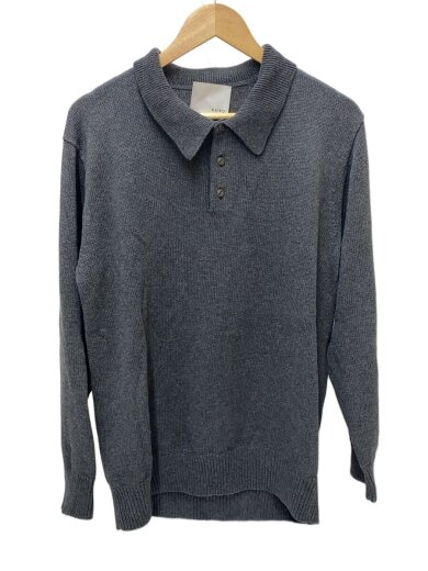 商品画像：KNIT POLO SHIRT/ニット(厚手)/1/コットン/GRY/KAIKO-25-035// 1