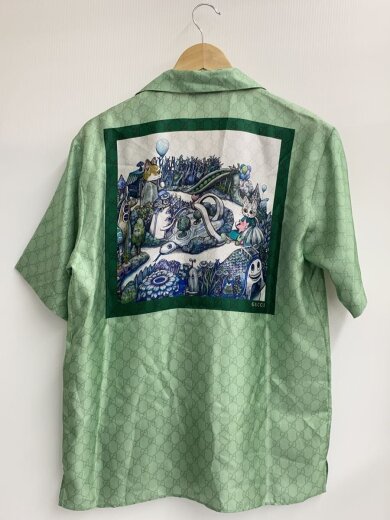 商品画像：半袖シャツ/44/シルク/GRN/総柄// 2