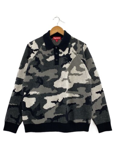 商品画像：25AW/Small Box Polo Sweater/ニット・セーター(厚手)/M/ウール/GRY/カモフラ// 1