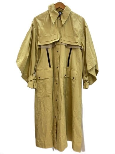 商品画像：AULA(AULA AILA)/BACK TULLE PLEATS COAT/コート/0/コットン/ベージュ 1