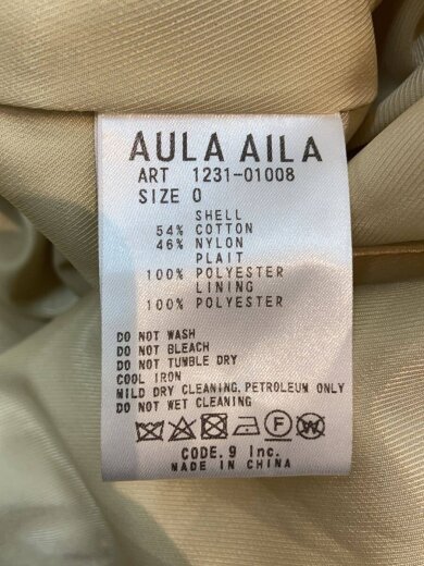 商品画像：AULA(AULA AILA)/BACK TULLE PLEATS COAT/コート/0/コットン/ベージュ 4