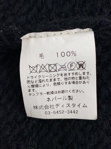 商品画像：ピースマークニット・セーター(厚手)/--/ウール/BLK 4