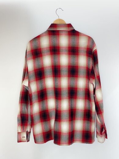 商品画像：長袖シャツ/S/アクリル/RED/オンブレCK 2