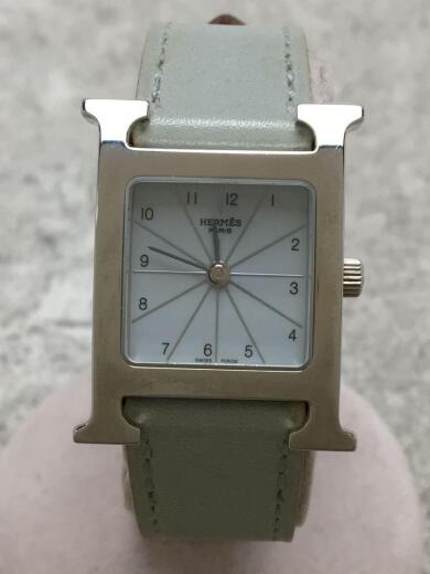 画像：HERMESクォーツ腕時計/アナログ/レザー/GRY/GRY//H-WATCH Hウォッチ1