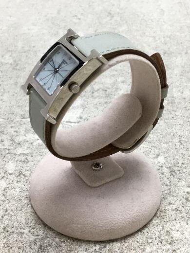 画像：HERMESクォーツ腕時計/アナログ/レザー/GRY/GRY//H-WATCH Hウォッチ2