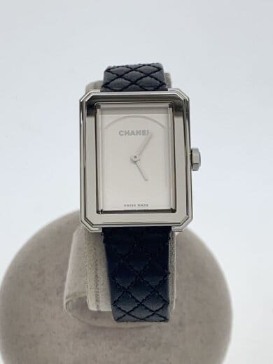 商品画像：Boyfriend/ボーイフレンド/クォーツ腕時計/アナログ/レザー/WHT/BLK/H6401// 1