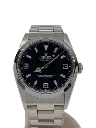 商品画像：エクスプローラー_AT_SS_36mm/自動巻腕時計/アナログ/BLK/SLV/114270 1