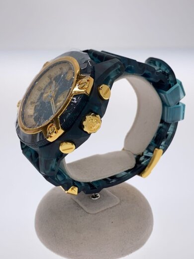 商品画像：クォーツ腕時計/アナログ/BLU/GRN 2