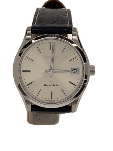 商品画像：クォーツ腕時計/アナログ/レザー/SLV/BLK/9F82-0A10 1