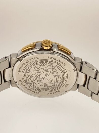 商品画像：クォーツ腕時計/アナログ/ステンレス/BLK/SLV 3