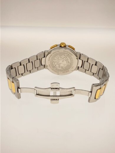 商品画像：クォーツ腕時計/アナログ/ステンレス/BLK/SLV 4