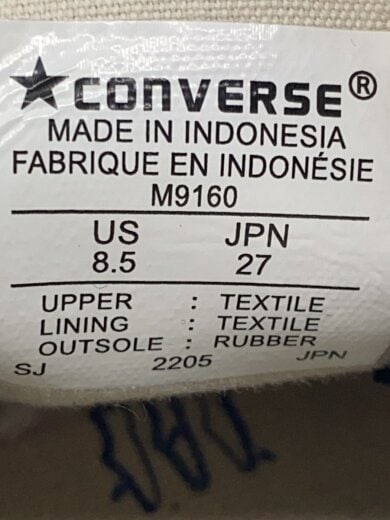 商品画像：ハイカットスニーカー/27cm/BLK/M9160 5