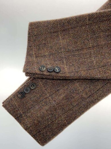 商品画像：テーラードジャケット/36/ウール/BRW/ヘリンボーン/イタリア製/ツイード 5